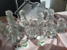 Goebel 13 Krippenfiguren, Kristallglas, Charlottenhütte