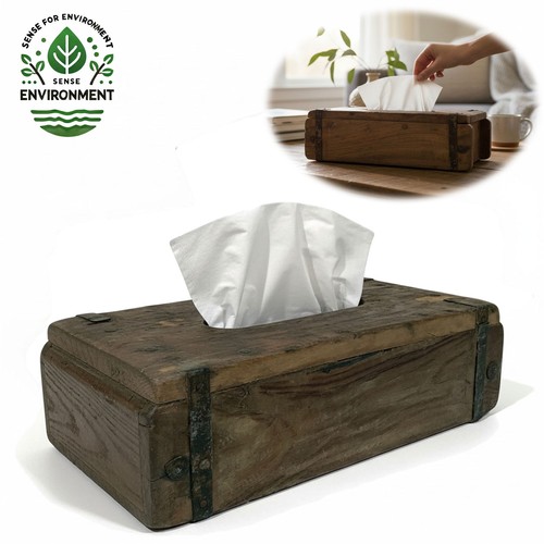 Vintage holz tissuebox - vintage,