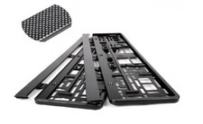 2 Kennzeichenhalter | CARBON | Hydrografik für vw mercedes audi ford opel