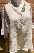 Puro Lino beige weisses Leinen