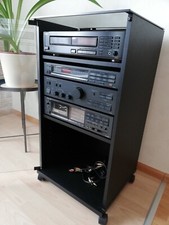 ONKYO HiFi-Anlage Verstärker, Tapedeck, CD-Player, Tuner, Plattenspieler, Rack