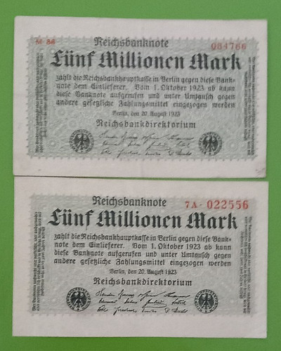 Reichsbanknoten 5 millionen - reichsbanknoten,