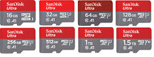 SanDisk Ultra microSD +SD-Adapter 8GB, 16GB, 32GB, 64GB, 128GB, 256GB, 512G, 1TB