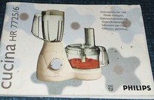 PHILIPS Küchenmaschine-ANLEITUNG f. CUCINA HR~Download/Drucksache/Original~ab 6€