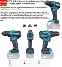 ⭐MAKITA DHP490z 18V Max.65Nm Akku-Schlagbohrmaschine 2.gang  ohne akku⭐
