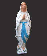 Statue Maria v Lourdes Kunsthandwerk Ferrari & Arrighetti Marmorharz 31 cm alt