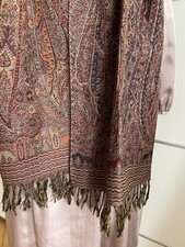 Herrenschal schmaler Schal Paisley ziegelrot