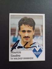 Maurizio Gaudino Waldhof Mannheim Panini 87 Sammelbild signiert ungeklebt 