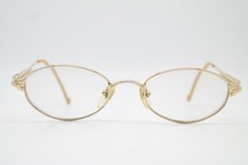 Vintage Brille Gaultier 55-8110 Gold Silber Hellbraun Oval Brillengestell