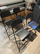 4x Ikea Franklin Barhocker, zusammenklappbar, schwarz 63cm