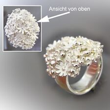 Rosenring Ring Band Rose Rosenschmuck Blüte Trachten Retro Silber 925/- Gr. 54