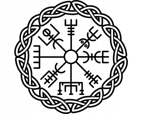 Aufkleber vegvisir mit knoten - vegvisir,