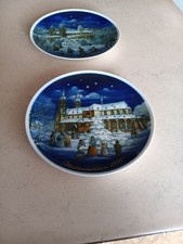 Royal Tettau 2  Weihnachtsteller  1993 und 1994 Porzellanteller Dom zu Worms