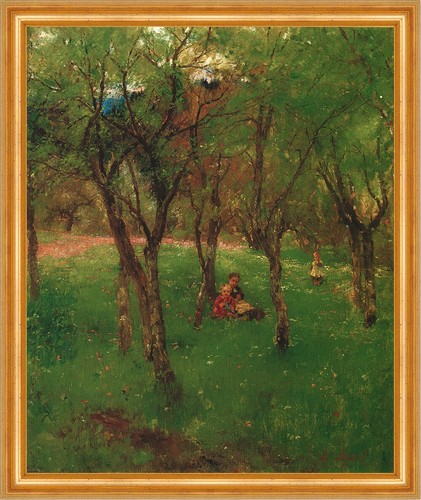 Kinder auf der obstbaumwiese - kinder,