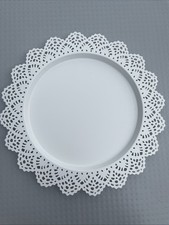 Ikea SKURAR Tablett  Deko Schale Kerzentablett Kerzenteller Metall weiß