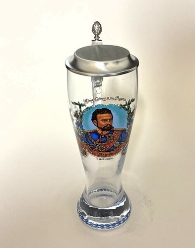 Weißbierkrug aus glas mit - glas,
