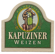 ALTER BIERDECKEL Kulmbacher Brauerei Kapuziner Weizen Bierfilze Sonderformat