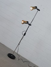 2er Chrom Boden Stab Stehleuchte Ausleger Spot Strahler Lese Lampe 60er Jahre