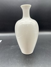 KPM Porzellan Vase Marke Zepter schlichtes weiß bauchige Form