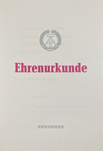 Ddr urkunde blanko - ddr,