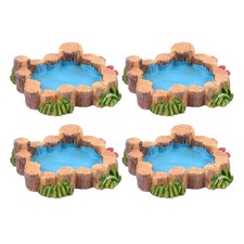  4 Pcs Miniteich Dekoration
