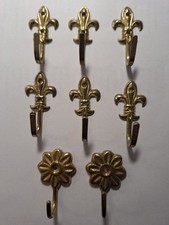 Vorhang Zierhaken Lilie Messing ca.5cm