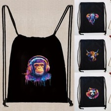 Neu Kordelzug Rucksack Tasche