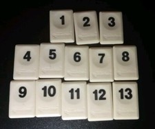 13 SPIELSTEINE schwarz Ersatzteile für Original Rummikub Jumbo-Nr.3465/3466/3467