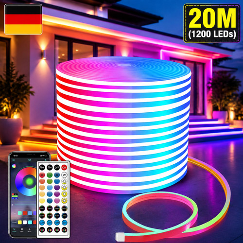 20m cob neon led streifen - neon, 24v
