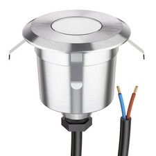 LED Bodeneinbauleuchte AGENA für außen, IP65, edelstahl, rund, 60mm Ø,