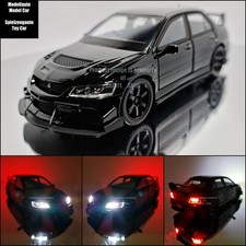 Modellauto 1:32 - Mitsubishi Lancer Evo - mit Licht- & Soundfunktion - schwarz