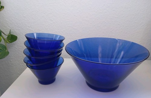 Massives glasschüsselset blau - massives,