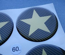 4x Carbon Lock Embleme für