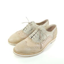 AGL Attilio Giusti Leombruni Halbschuhe Damen Gr EU 41 Beige Grau Leder Schnürer
