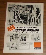 Seltene Werbung ROWENTA ALLROUND Staubsauger Nasssauger - Der Schlucksauger 1977