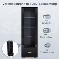 LED Hochschrank Vitrine