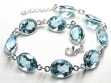 💎Blautopas Armband 925