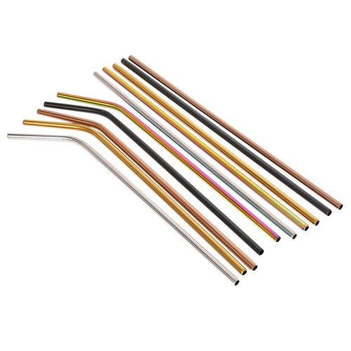 Edelstahl strohhalme 10er set - edelstahl, strohhalme,