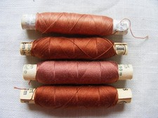 Nähgarn Nähseide Garn Konvolut 4 Rolle Set braun rehbraun Dominator Amann