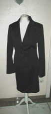 satinkleid 2-teilig rock mit jacke damen kostüm schwarz glanz 38-40 M HALLHUBER