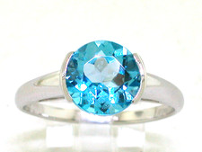 Blautopas Ring 585 Weißgold