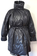 Glanznylon Steppjacke 'Daunenjacke' Schwarz L Bindegürtel NormaKamali Kurzmantel