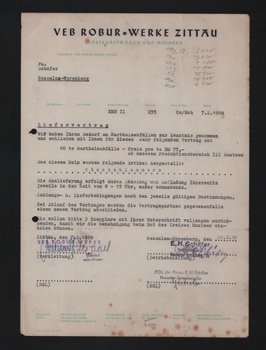 Zittau brief 1958 veb - 1958,,