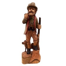 Holzfigur Jäger Holz
