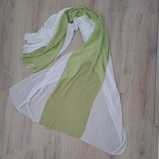 Grosses Tuch weiß/grün Neu Laura Baresse....1x180cm