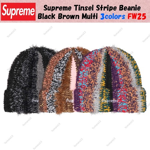 Supreme tinsel stripe beanie - stripe,