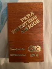 Vintage Holz Zigarrenkiste aus Deutschland, Sumatra Nr.4, leere Holzpackung RuC