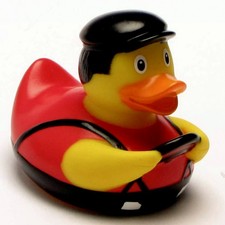 Lilalu Badeente - Gummierte Schwimmente - Trucker Ente