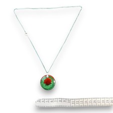 Kamee Anhänger Rose Emaille Collier Damen Schmuck Elegant Klassisch