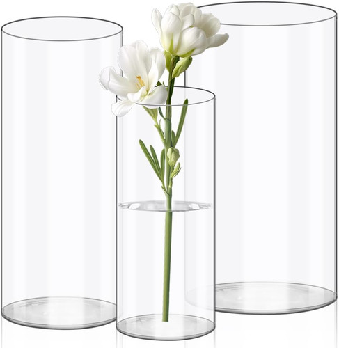 Acryl zylindervase teilig - acryl, 3